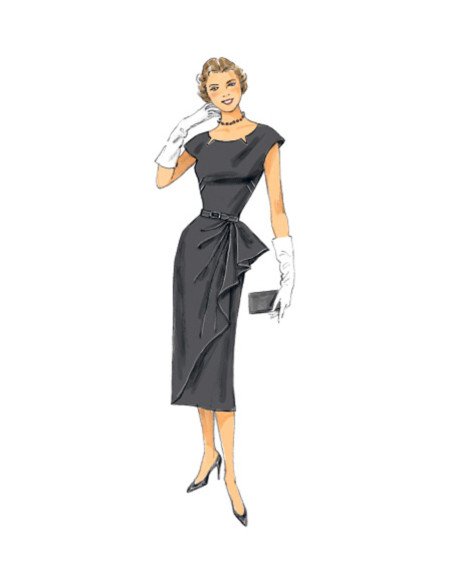 Patrón de vestido y cinturón - Butterick 5880