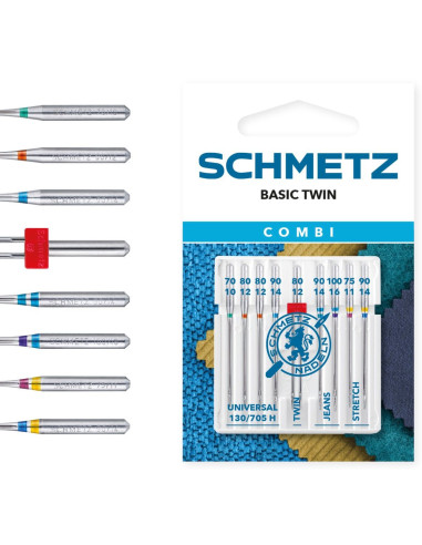 Agujas surtido Combi Basic Twin Schmetz