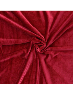 Tejido de terciopelo elástico - Rojo