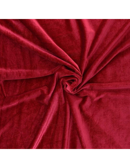 Tejido de terciopelo elástico - Rojo