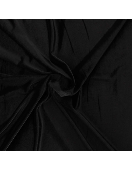 Tejido de terciopelo elástico - Negro