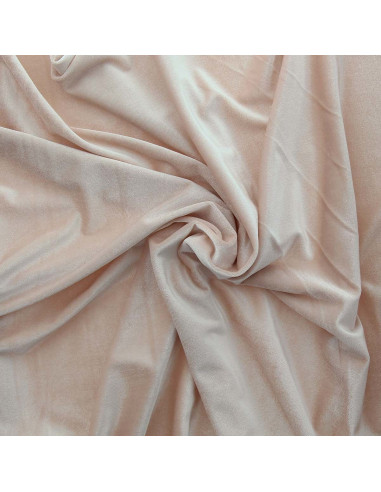 Tejido de terciopelo elástico - Rosa empolvado