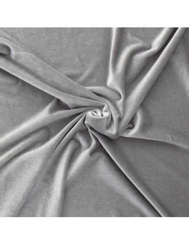 Tejido de terciopelo elástico - Plata