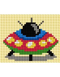 Kit de lienzo para niños - Pequeño platillo volante
