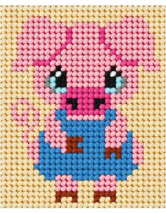 Kit de lienzo para niños - Cerdito