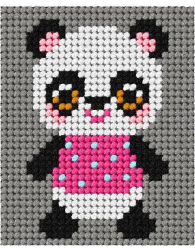 Kit de lienzo para niños - Mi amiga panda