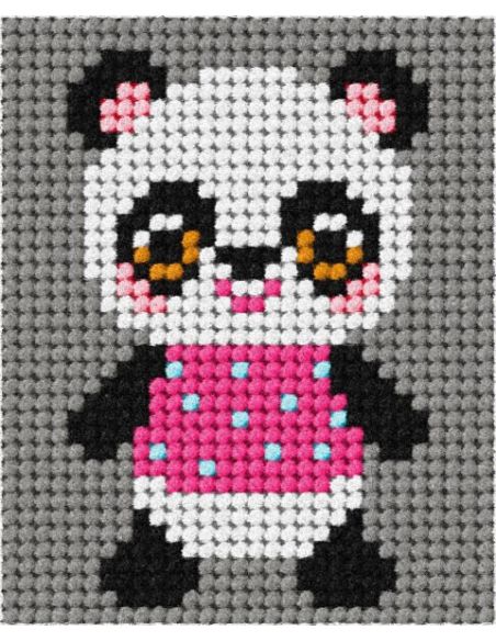 Kit de lienzo para niños - Mi amiga panda