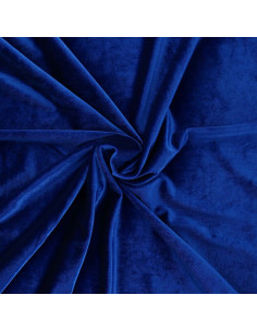 Tejido de terciopelo elástico - Azul real