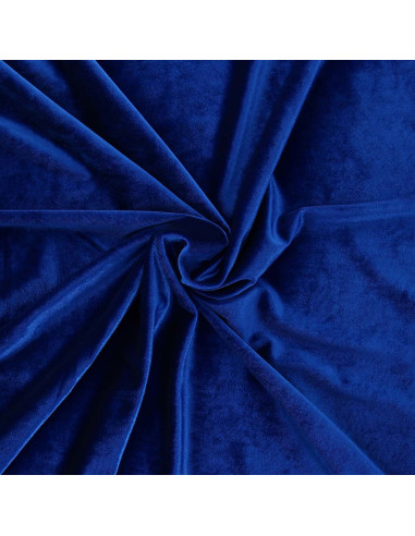 Tejido de terciopelo elástico - Azul real