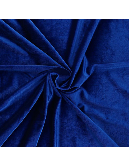 Tejido de terciopelo elástico - Azul real