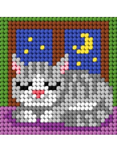 Kit de lienzo para niños - El gatito dormido