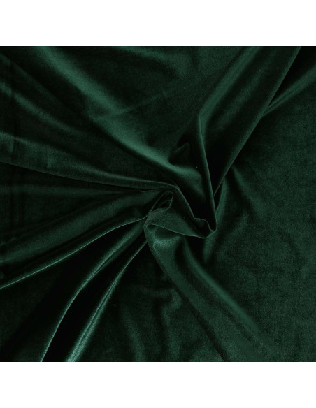 Tejido de terciopelo elástico - Verde abeto