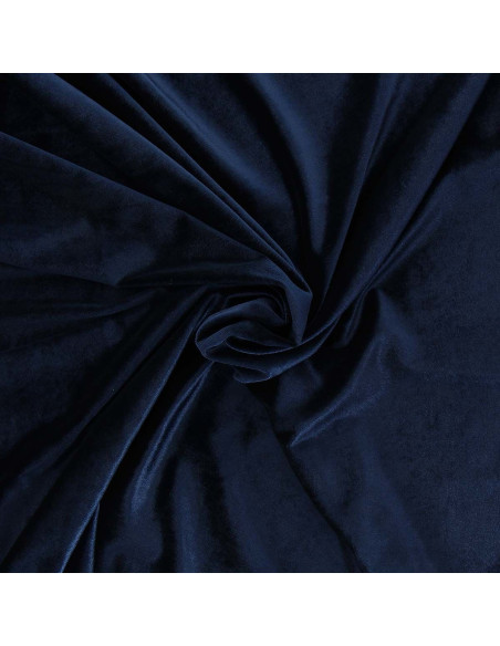 Tejido de terciopelo elástico - Azul marino