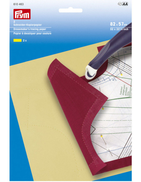 Papel de calcar para costura amarillo