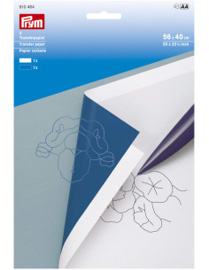 Papel carbón blanco y azul