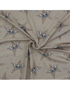 Tela de punto Lilo & Stitch - Estrellas beige 2