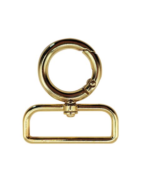 Mosquetón giratorio redondo - Oro 40 x 20 mm