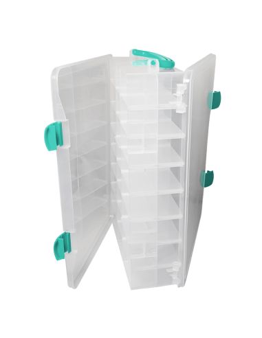 Caja de almacenamiento de doble cara con 48 compartimentos