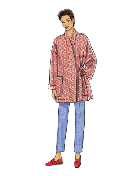 Patrón de chaqueta, cinturón y pantalón - Vogue 9334