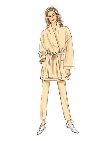 Patrón de chaqueta, cinturón y pantalón - Vogue 9334