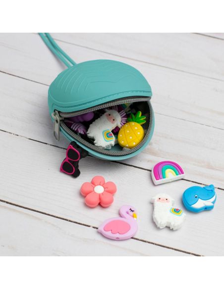 Bolsa de almacenamiento redonda para accesorios de tejido