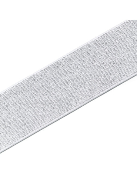 Elástico Color blanco y plata 50 mm