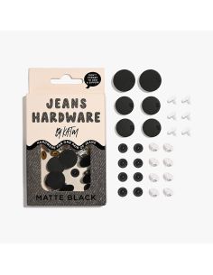 Kit de botones para jeans y remaches - Negro mate