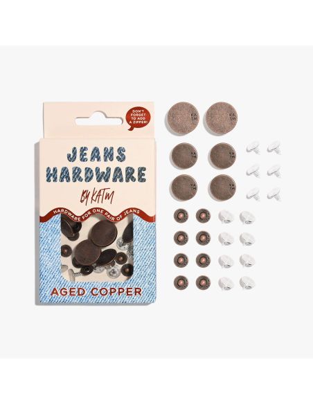Kit de botones para jeans y remaches - Cobre