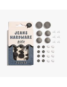 Kit de botones para jeans y remaches - Estaño