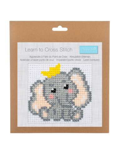 Kit de punto de cruz contado - Elefante