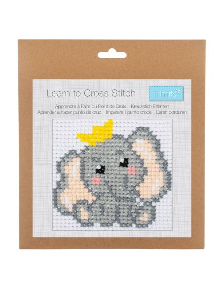 Kit de punto de cruz contado - Elefante