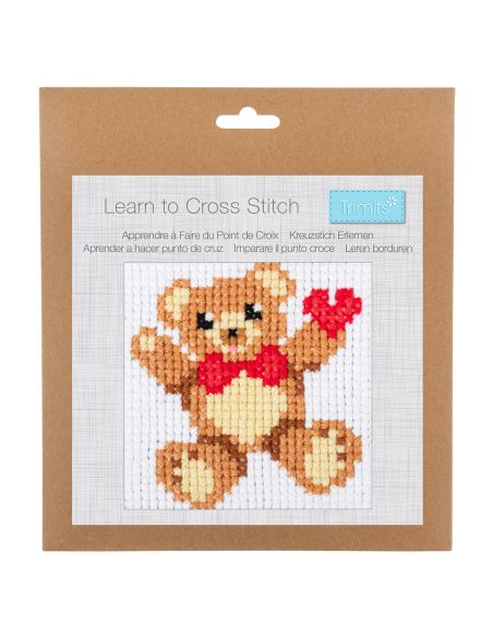 Kit de punto de cruz contado - Oso de peluche