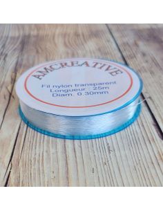 Hilo de nailon para perlas 0,30 mm - Transparente