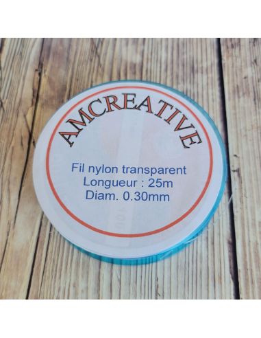 Hilo de nailon para perlas 0,30 mm - Transparente