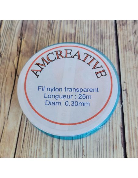 Hilo de nailon para perlas 0,30 mm - Transparente