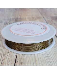 Hilo de alambre para perlas 0,38 mm - Oro