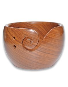 Cuenco para ovillo de lana de madera de shisham duradero
