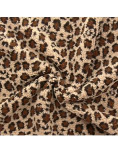 Tejido Teddy leopardo - Beige oscuro