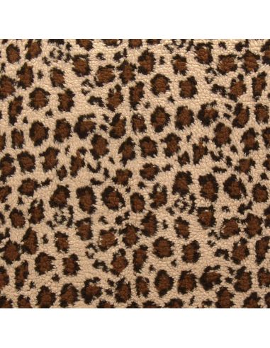 Tejido Teddy leopardo - Beige oscuro