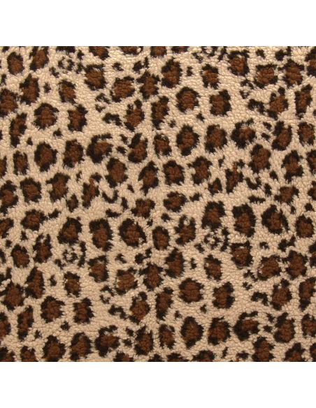Tejido Teddy leopardo - Beige oscuro