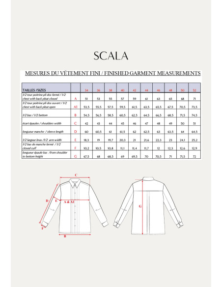 Patrón de blusa Scala - Maison Fauve