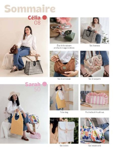 Libro de bolsos y carteras de moda para coser