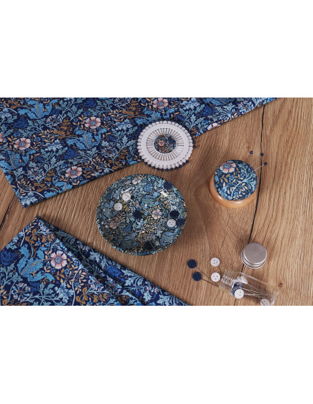 Copa magnética para agujas y alfileres - Colección flores azules