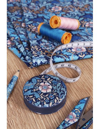 Cinta métrica retráctil 150 cm - Colección flores azules