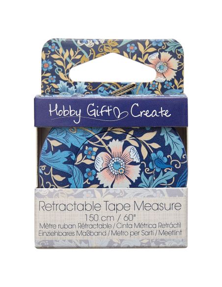Cinta métrica retráctil 150 cm - Colección flores azules
