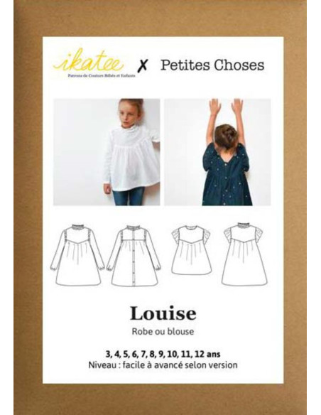 Patrón de vestido y blusa Louise - Ikatee