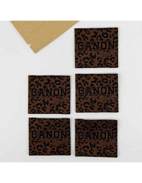 Lot de 5 étiquettes tissées à coudre Canon de ouf