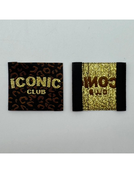 Lot de 5 étiquettes tissées à coudre Iconic Club