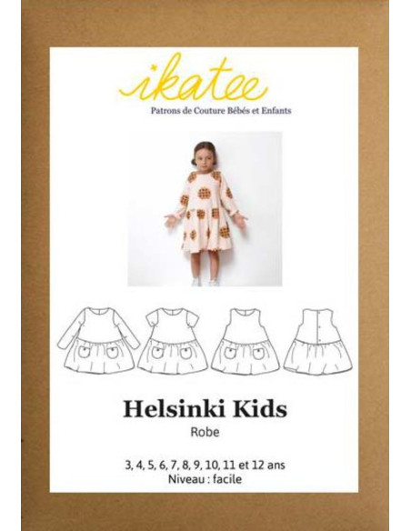 Patrón de vestido Helsinki kids - Ikatee