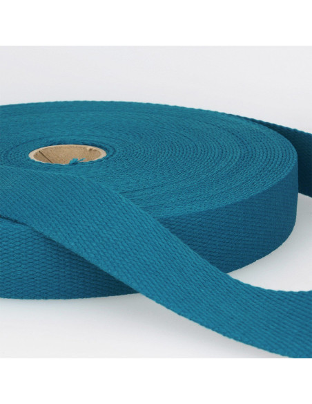Correa de algodón para bolsas - Azul petróleo